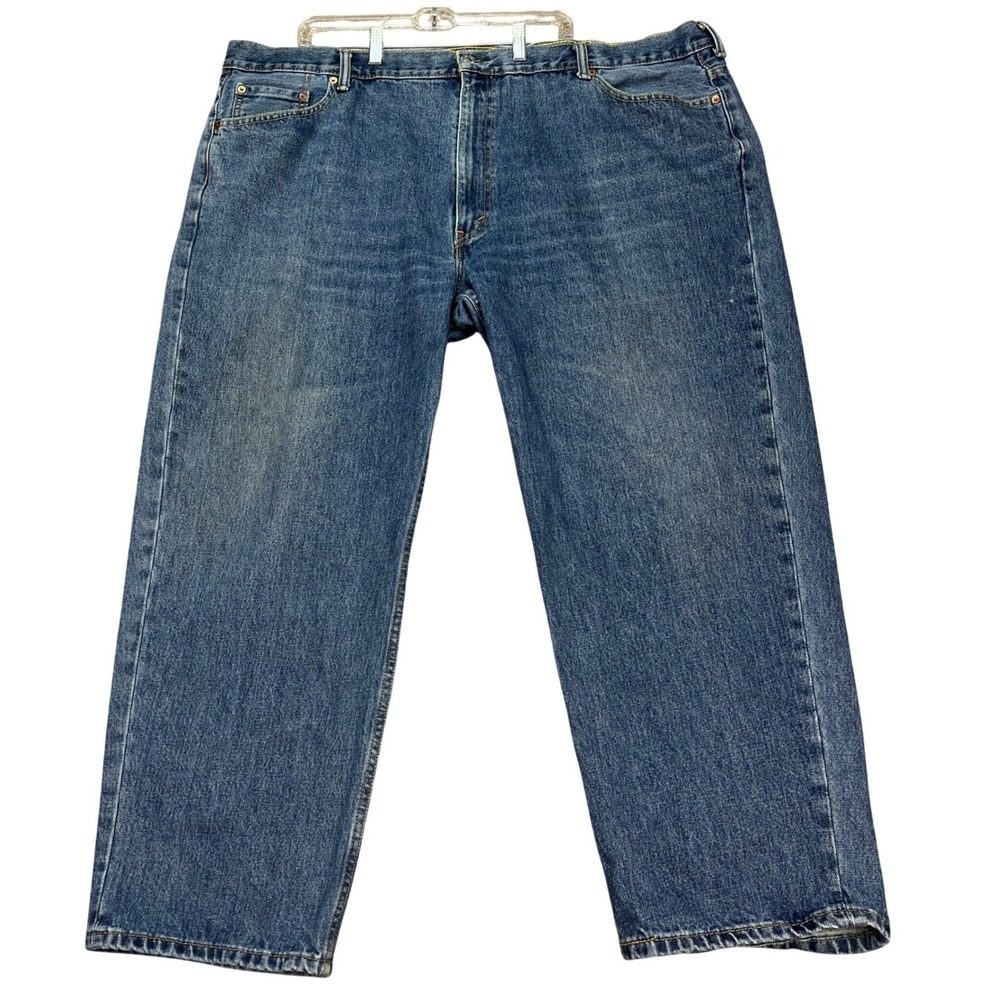 Levis 550 Jeans Men 50x30 Medium Wash 5 Pocket Relaxed Fit Tapered Leg Denim EUC